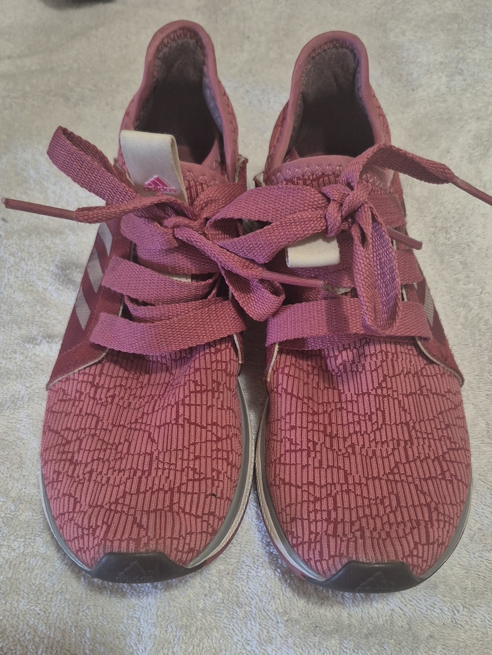 adidas Rose Pink Knit Running Shoes